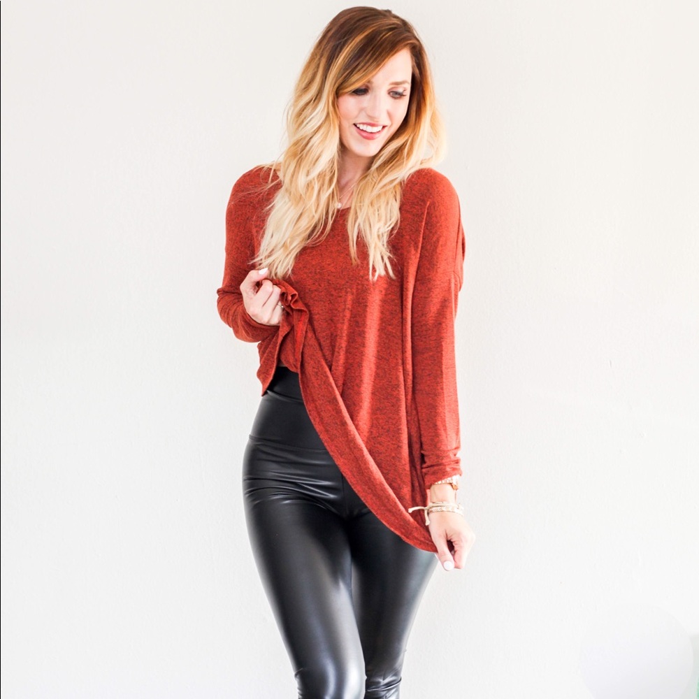 Rust Twist Back Top